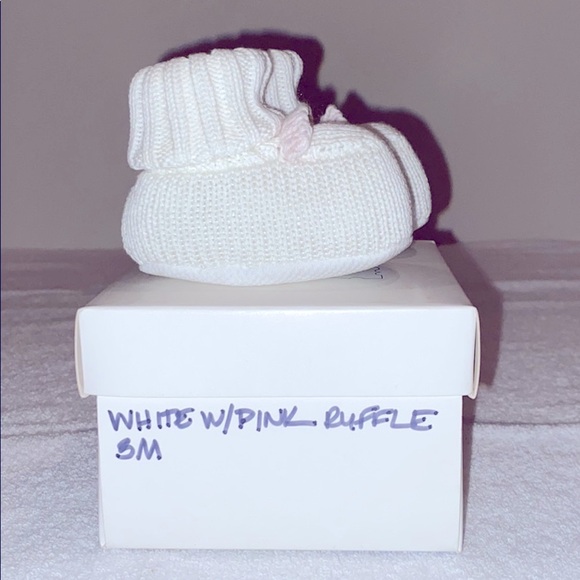 Knit Baby Booties by Le Nouveau-Né 0-3mo New - Picture 4 of 8